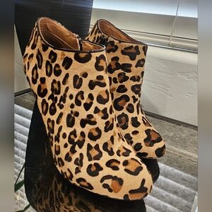 Aldo Leopard Print Ankle Booties